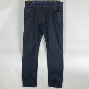 HELMUT LANG Dark Blue Coated Denim Jeans Men’s Size 33